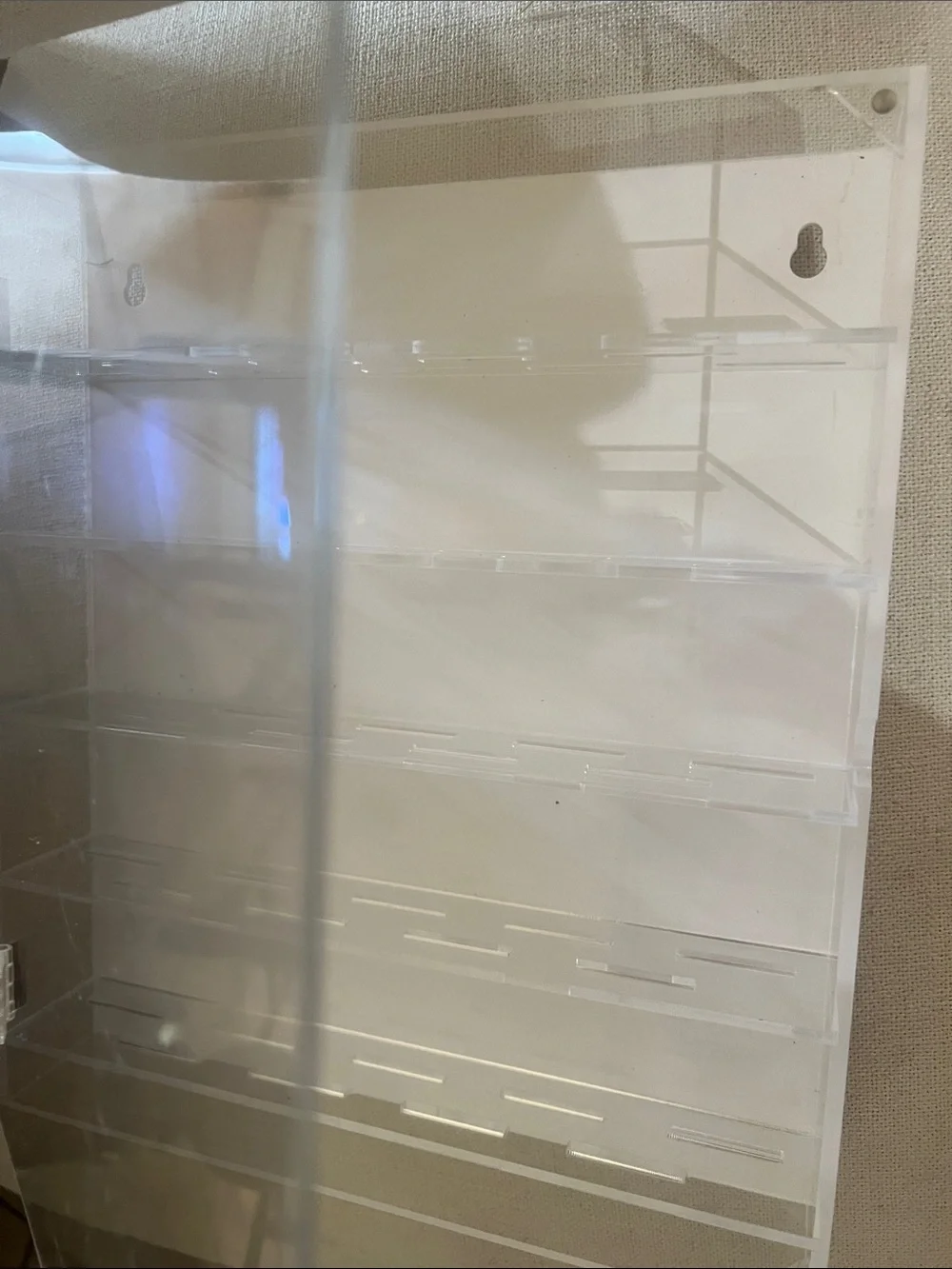 Clear Acrylic Wall-Mount nail polish organizer